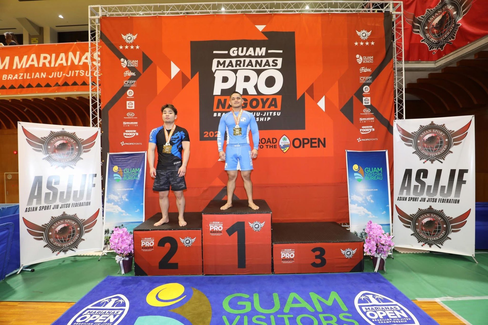 Coach Gabe on the Guam Marianas Pro Nagoya podium