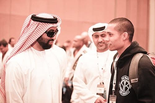 Jon Tuck at a fighting event in Dubai