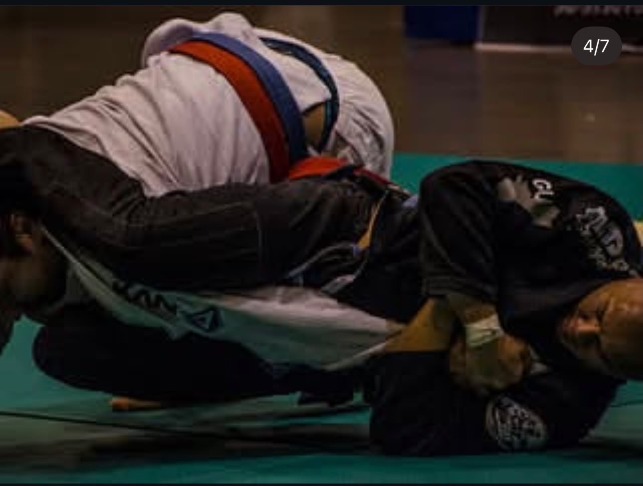 Richard Pilarca in a scramble on the mat