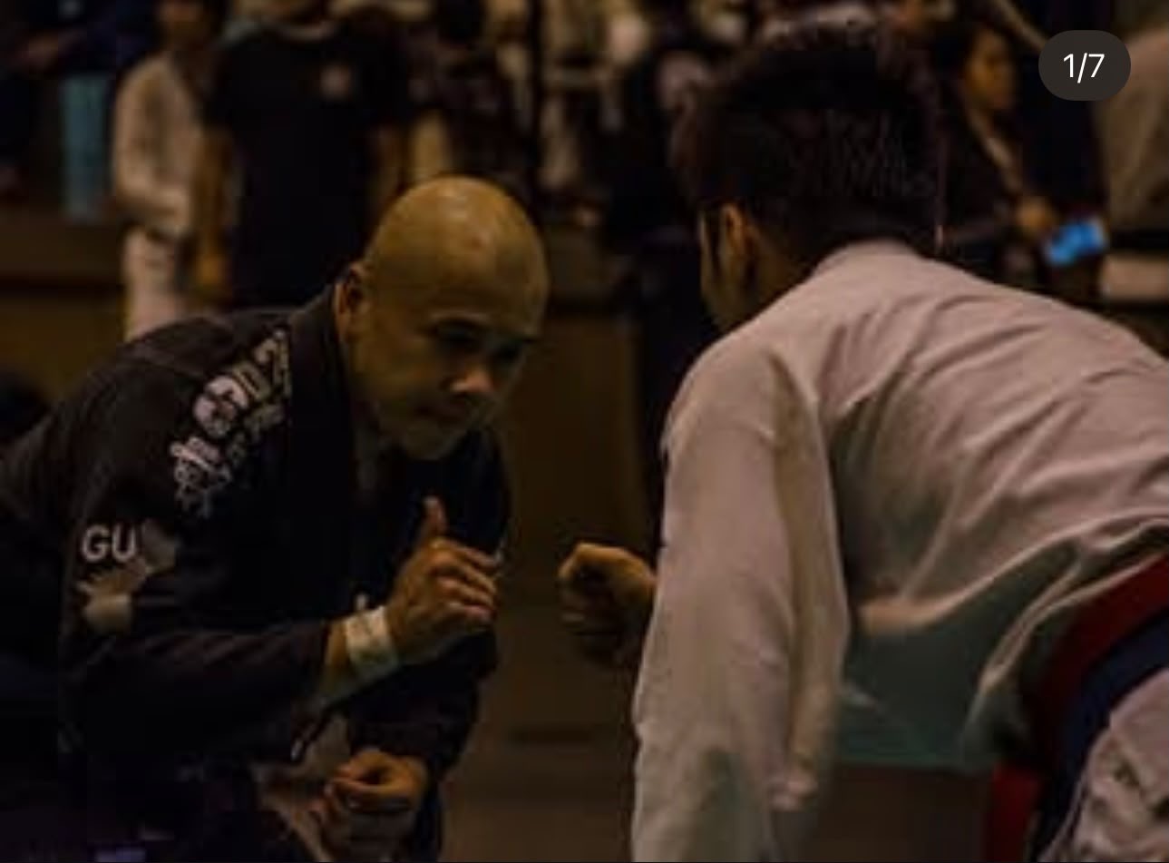 Richard Pilarca facing off on the feet