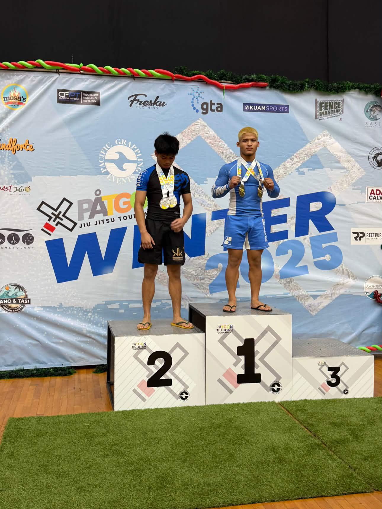 EthanRay Paulino on top of the Patgon Winter 2025 podium