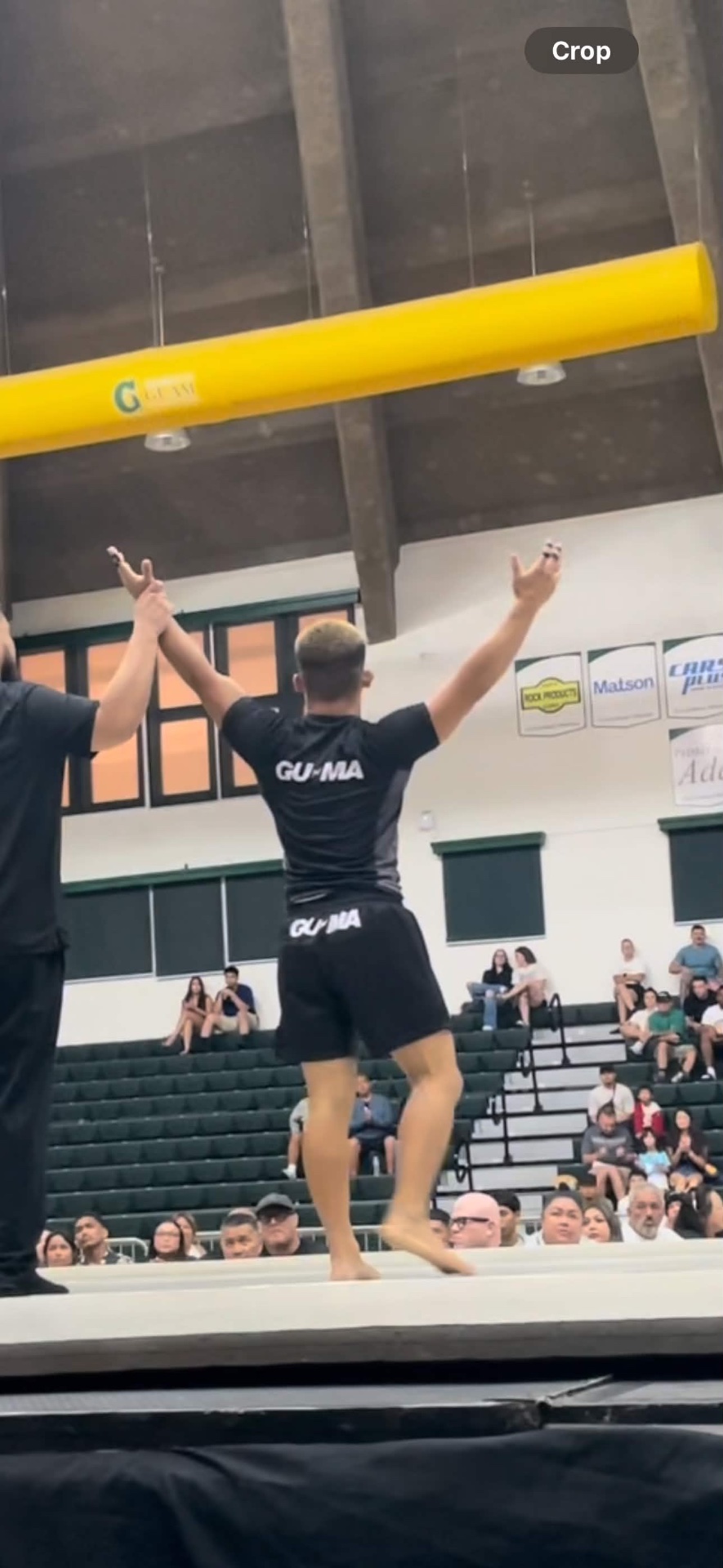 EthanRay Paulino representing GUMA after a competition victory