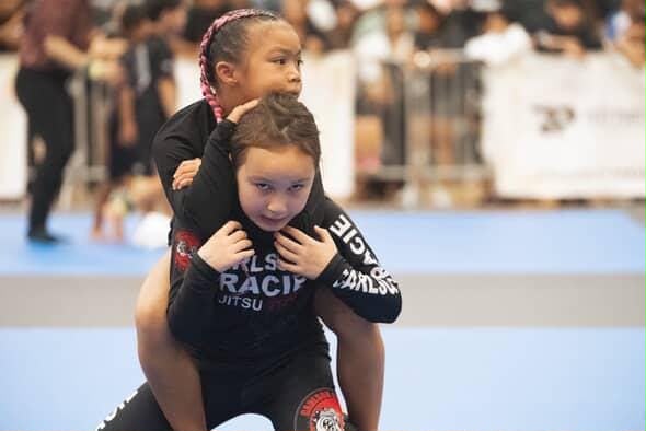 Ivy Sablan controlling her opponent from the back