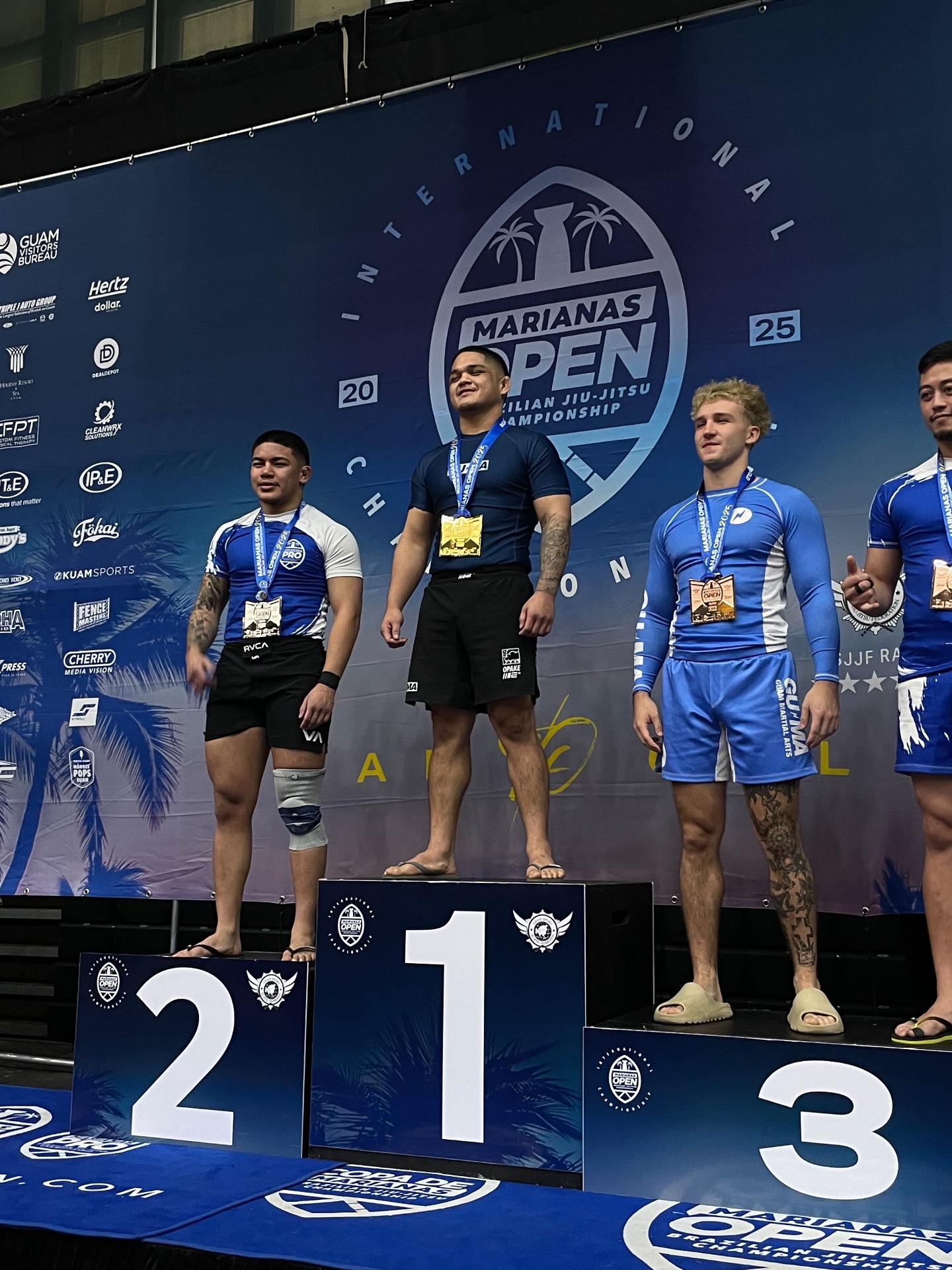 Coach Gabe winning gold at the 2025 Marianas Open