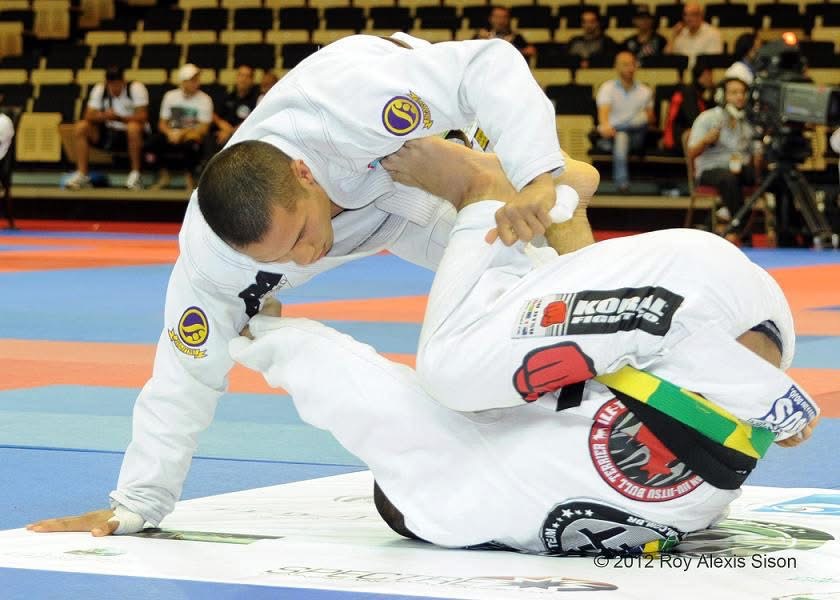 Jon Tuck attacking from guard in IBJJF competition
