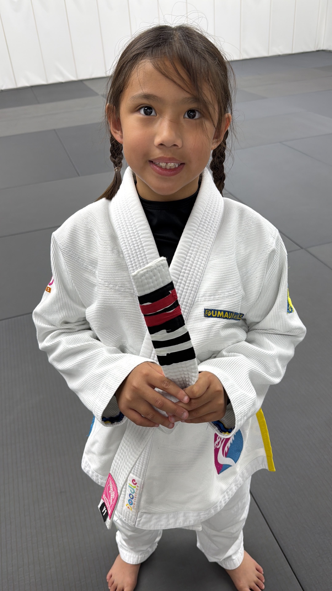 Summer Miranda in her white gi at GUMA