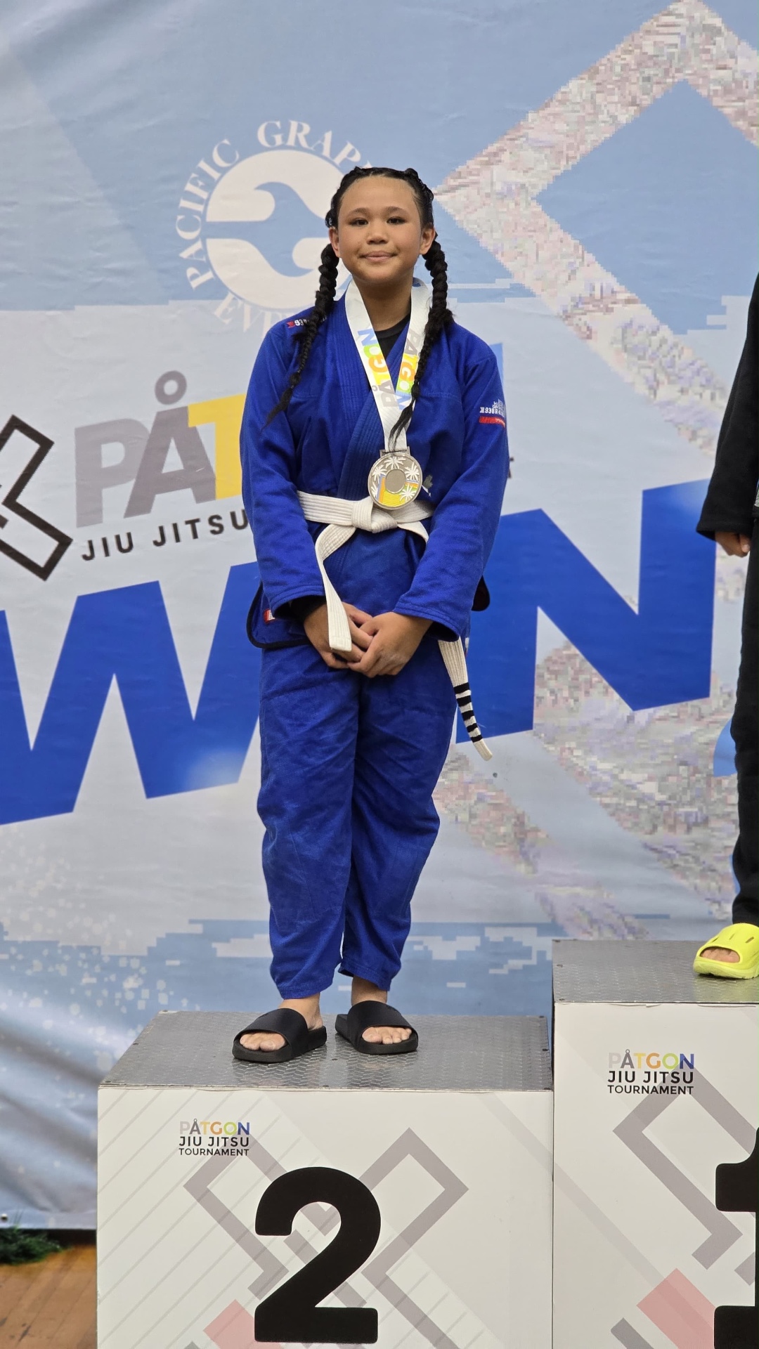 Sophia Miranda on the second-place podium at PATGON