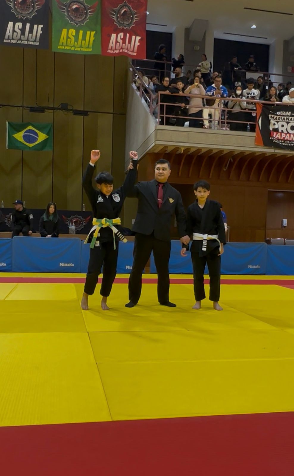 Bray on the podium at the 2026 Marianas Pro Nagoya