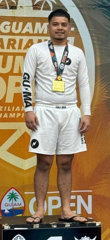 Treyton Marar on the podium at the Guam Marianas Open